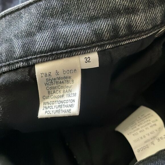 rag & bone Iver Jeans in Black Bain Women’s Sz 32 - Picture 15 of 16